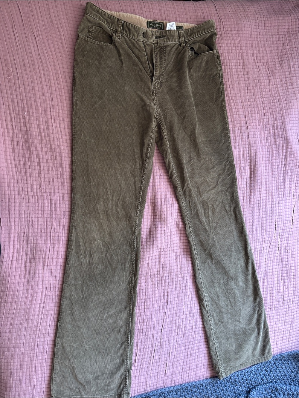 Eddie Bauer Boot-Cut Fit Pants in Khaki Brown